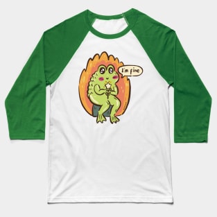 Cute Optimistic Loveland Frogman from Ohio Cryptid Creature Baseball T-Shirt